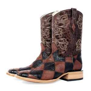 NWT Malone Mens Western Boot J.B Dillon Reserve Ostrich Pro Rodeo Exotic Size 9D